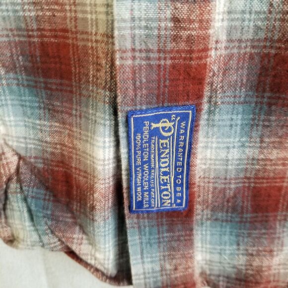 Maison Margiela Pendleton Large Shirt Plaid Check Gray Rust Made Italy Button Up - Picture 3 of 16